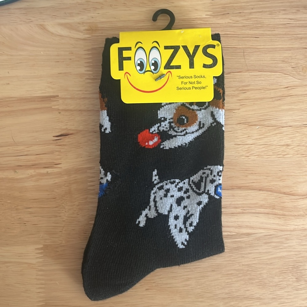 Dog Print Foozy Socks